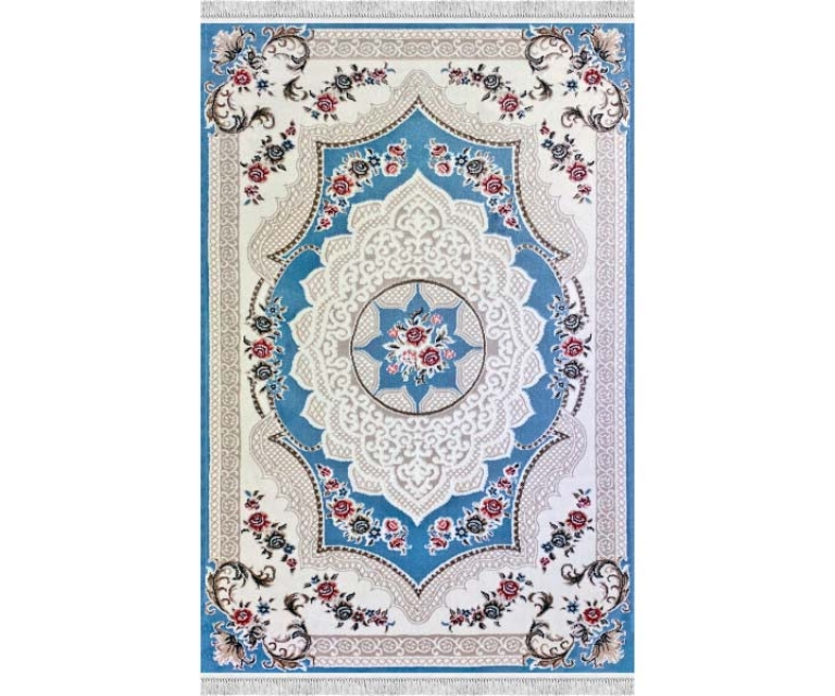 Ковер 200x400 см Atlas Q919A L.Blue White